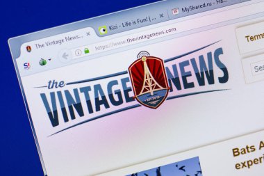 Ryazan, Rusya - 16 Haziran 2018: Thevintagenews ana web sitesi Pc, url - Thevintagenews.com görüntüleme