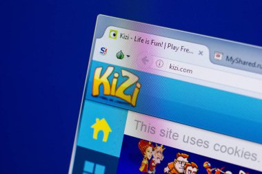 Ryazan, Rusya - 16 Haziran 2018: Kızı ana web sitesi Pc, url - Kizi.com görüntüleme