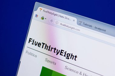 Ryazan, Rusya - 16 Haziran 2018: Fivethirtyeight ana web sitesi Pc, url - Fivethirtyeight.com görüntüleme