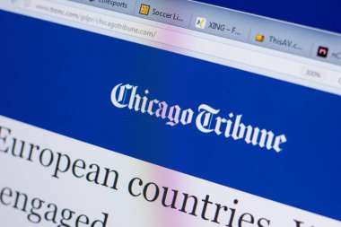 Ryazan, Rusya - 16 Haziran 2018: Chicagotribune ana web sitesi Pc, url - Chicagotribune.com görüntüleme