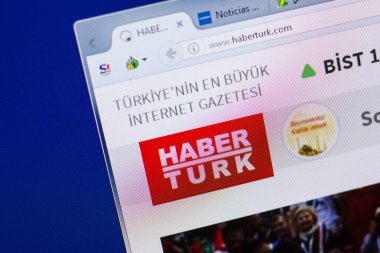 Ryazan, Rusya - 16 Haziran 2018: Habertürk web sitesinin Pc, url - Haberturk.com ekranında yer alan ana sayfası
