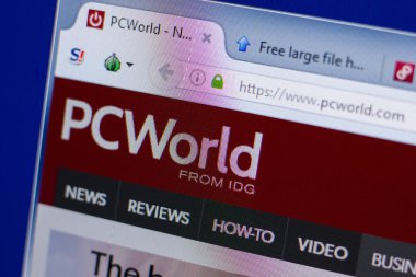 Ryazan, Rusya - 16 Haziran 2018: Pcworld web sitesinin Pc, url ekranında ana sayfası - Pcworld.com