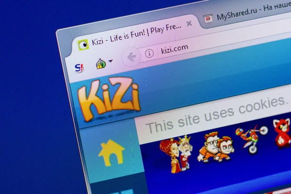 Ryazan, Rusya - 16 Haziran 2018: Kızı ana web sitesi Pc, url - Kizi.com görüntüleme