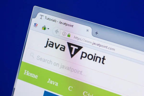 リャザン ロシア 2018 ホームページの Javatpoint ウェブサイト Url Javatpoint Com の表示に — ストック写真