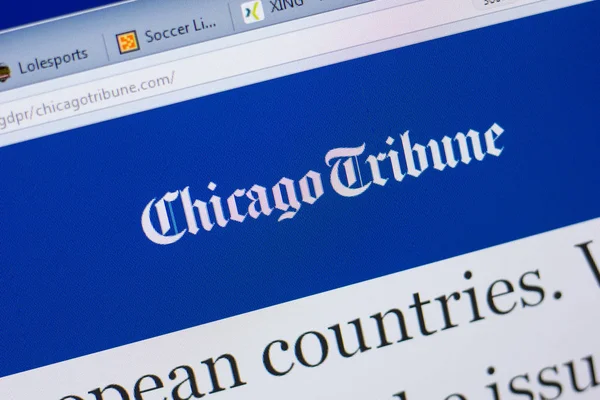 Ryazan, Rusya - 16 Haziran 2018: Chicagotribune ana web sitesi Pc, url - Chicagotribune.com görüntüleme