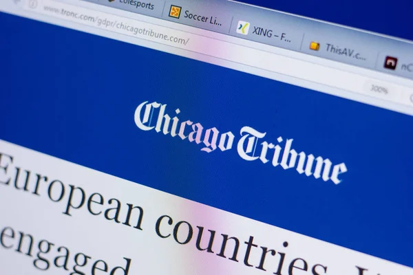 Рязань Російська Федерація Червня 2018 Домашня Сторінка Chicagotribune Веб Сайт — стокове фото