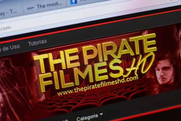 Ryazan Russland Juni 2018 Homepage Thepiratefilmshd Website Display Url Thepiratefilmshd — Stockfoto