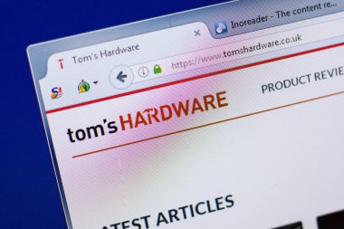 Ryazan, Rusya - 16 Haziran 2018: Tomshardware web sitesinin Pc, url - Tomshardware.co.uk ekranında ana sayfası