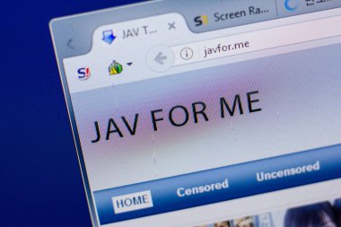 Ryazan, Rusya - 16 Haziran 2018: Javfor ana web sitesi Pc, url - Javfor.me görüntüleme