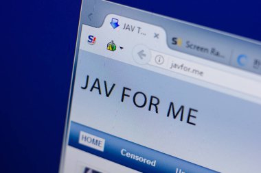 Ryazan, Rusya - 16 Haziran 2018: Javfor ana web sitesi Pc, url - Javfor.me görüntüleme