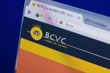 Ryazan, Rusya - 16 Haziran 2018: Bcvc ana web sitesi Pc, url - Bc.vc görüntüleme