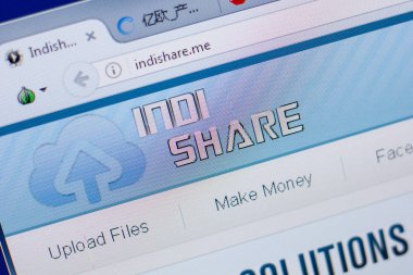 Ryazan, Rusya - 16 Haziran 2018: Indishare ana web sitesi Pc, url - Indishare.me görüntüleme