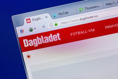 Ryazan, Rusya - 16 Haziran 2018: Dagbladet ana web sitesi Pc, url - Dagbladet.no görüntüleme