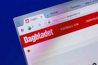 Ryazan, Rusya - 16 Haziran 2018: Dagbladet ana web sitesi Pc, url - Dagbladet.no görüntüleme