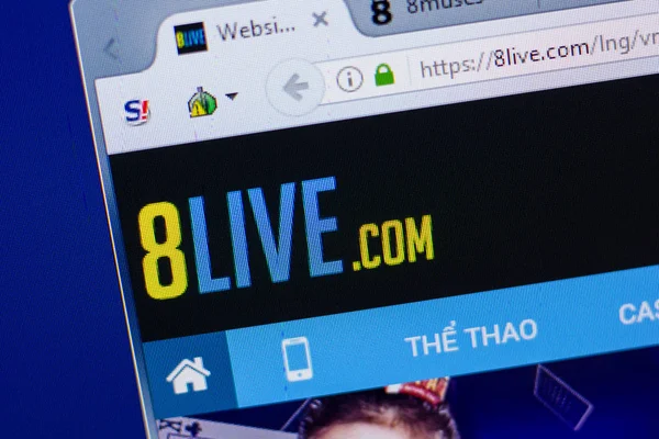 Ryazan, Rusya - 16 Haziran 2018: Ana Pc, url - ekranda 8live sitesinin 8live.com