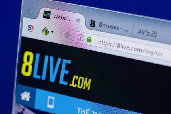 Ryazan, Rusya - 16 Haziran 2018: Ana Pc, url - ekranda 8live sitesinin 8live.com