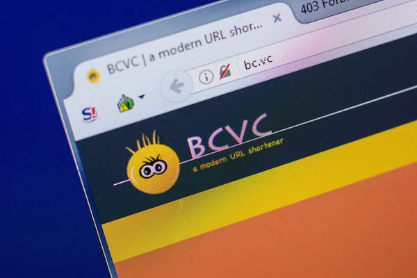 Ryazan, Rusya - 16 Haziran 2018: Bcvc ana web sitesi Pc, url - Bc.vc görüntüleme