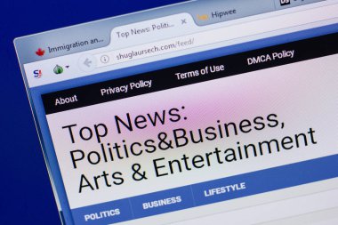 Ryazan, Rusya - 16 Haziran 2018: Shuglaursech ana web sitesi Pc, url - Shuglaursech.com görüntüleme