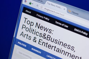 Ryazan, Rusya - 16 Haziran 2018: Shuglaursech ana web sitesi Pc, url - Shuglaursech.com görüntüleme