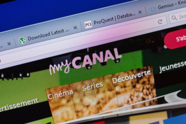 Ryazan, Rusya - 16 Haziran 2018: Mycanal ana web sitesi Pc, url - Mycanal.fr görüntüleme