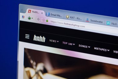 Ryazan, Rusya - 16 Haziran 2018: Hotnewhiphop ana web sitesi Pc, url - Hotnewhiphop.com görüntüleme