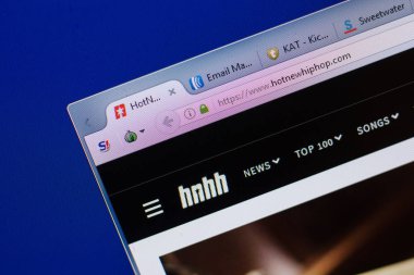 Ryazan, Rusya - 16 Haziran 2018: Hotnewhiphop ana web sitesi Pc, url - Hotnewhiphop.com görüntüleme