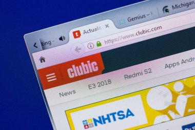 Ryazan, Rusya - 16 Haziran 2018: Clubic ana web sitesi Pc, url - Clubic.com görüntüleme