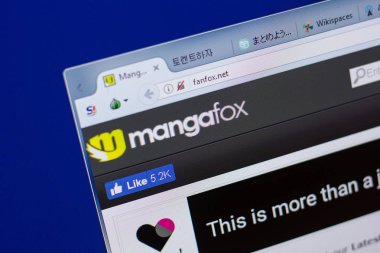 Ryazan, Rusya - 17 Haziran 2018: Fanfox ana web sitesi Pc, url - Fanfox.net görüntüleme