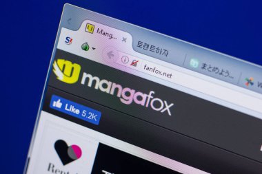 Ryazan, Rusya - 17 Haziran 2018: Fanfox ana web sitesi Pc, url - Fanfox.net görüntüleme