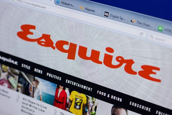 Ryazan, Rusya - 16 Haziran 2018: Esquire ana web sitesi Pc, url - Esquire.com görüntüleme