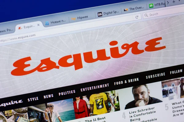 Ryazan, Rusya - 16 Haziran 2018: Esquire ana web sitesi Pc, url - Esquire.com görüntüleme
