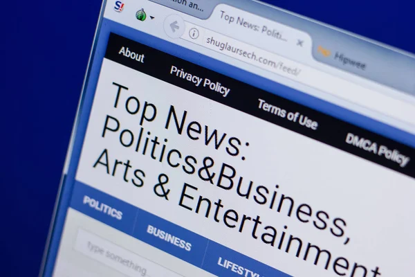 Ryazan, Rusya - 16 Haziran 2018: Shuglaursech ana web sitesi Pc, url - Shuglaursech.com görüntüleme