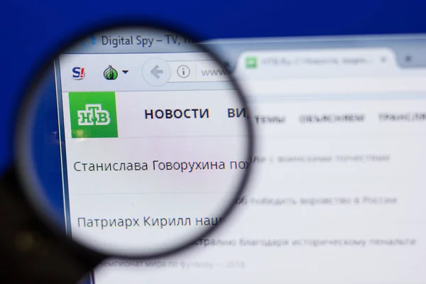 Ryazan Rússia Junho 2018 Página Inicial Site Ntv Exibição Url — Fotografia de Stock