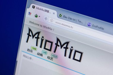 Ryazan, Rusya - 17 Haziran 2018: Miomio ana web sitesi Pc, url - Miomio.tv görüntüleme
