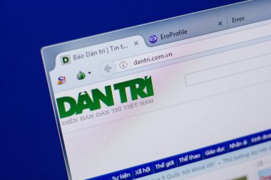 Ryazan, Rusya - 17 Haziran 2018: Dantri ana web sitesi Pc, url - Dantri.com.vn görüntüleme