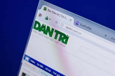 Ryazan, Rusya - 17 Haziran 2018: Dantri ana web sitesi Pc, url - Dantri.com.vn görüntüleme