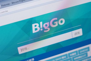 Ryazan, Rusya - 17 Haziran 2018: Biggo ana web sitesi Pc, url - Biggo.com.tw görüntüleme