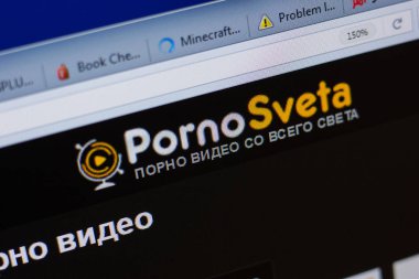 Ryazan, Rusya - 17 Haziran 2018: Pornosveta ana web sitesi Pc, url - Pornosveta.com görüntüleme