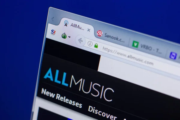Ryazan Rusya Haziran 2018 Allmusic Ana Web Sitesi Url Allmusic — Stok fotoğraf
