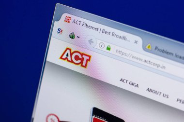 Ryazan, Rusya - 17 Haziran 2018: Actcorp ana web sitesi Pc, url - Actcorp.in görüntüleme