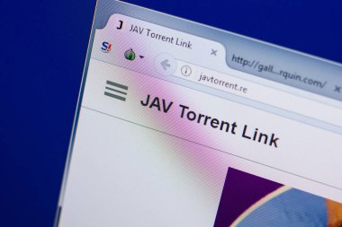 Ryazan, Rusya - 17 Haziran 2018: Javtorrent ana web sitesi Pc, url - Javtorrent.re görüntüleme