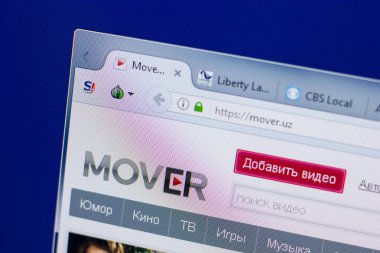 Ryazan, Rusya - 17 Haziran 2018: Taşıyıcı ana web sitesi Pc, url - Mover.uz görüntüleme