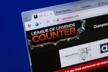 Ryazan, Rusya - 17 Haziran 2018: Lolcounter ana web sitesi Pc, url - Lolcounter.com görüntüleme