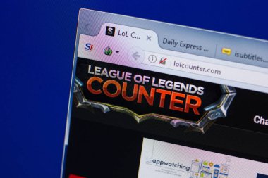 Ryazan, Rusya - 17 Haziran 2018: Lolcounter ana web sitesi Pc, url - Lolcounter.com görüntüleme