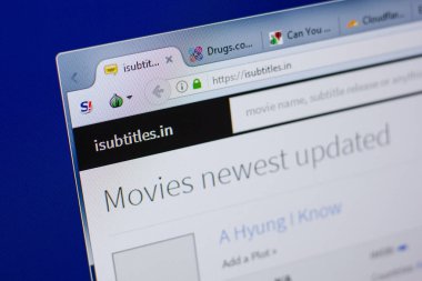 Ryazan, Rusya - 17 Haziran 2018: Ana Pc, url - ekranda isubtitles sitesinin isubtitles.in