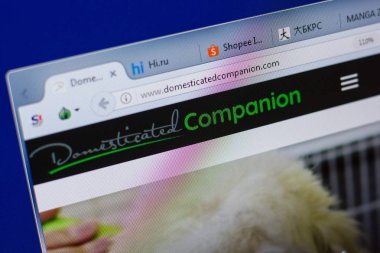 Ryazan, Rusya - 17 Haziran 2018: Domesticatedcompanion ana web sitesi Pc, url - Domesticatedcompanion.com görüntüleme