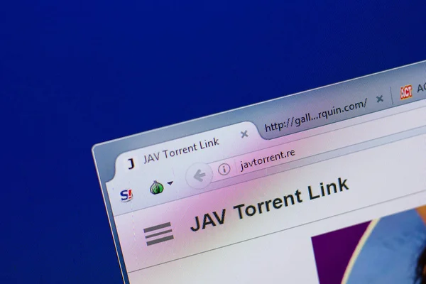Ryazan Rusia Juni 2018 Situs Web Javtorrent Pada Tampilan Url — Stok Foto