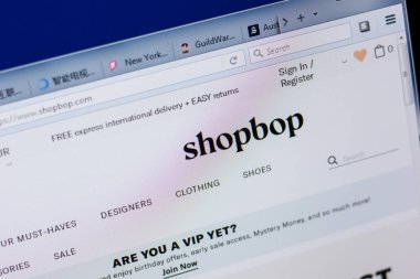 Ryazan, Rusya - 17 Haziran 2018: Shopbop ana web sitesi Pc, url - Shopbop.com görüntüleme