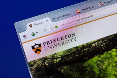 Ryazan, Rusya - 17 Haziran 2018: Princeton Üniversitesi ana web sitesi Pc, url - Princeton.edu görüntüleme