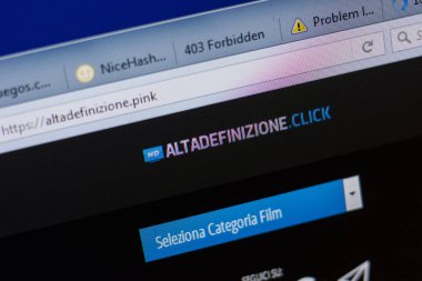 Ryazan, Rusya - 17 Haziran 2018: Altadefinizione ana web sitesi Pc, url - Altadefinizione.click görüntüleme